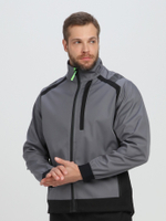 Куртка ProfLineLeader (тк.Софтшел), серый/черный