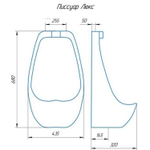 Писсуар "Люкс" без крепл. d 32 (Rosa)