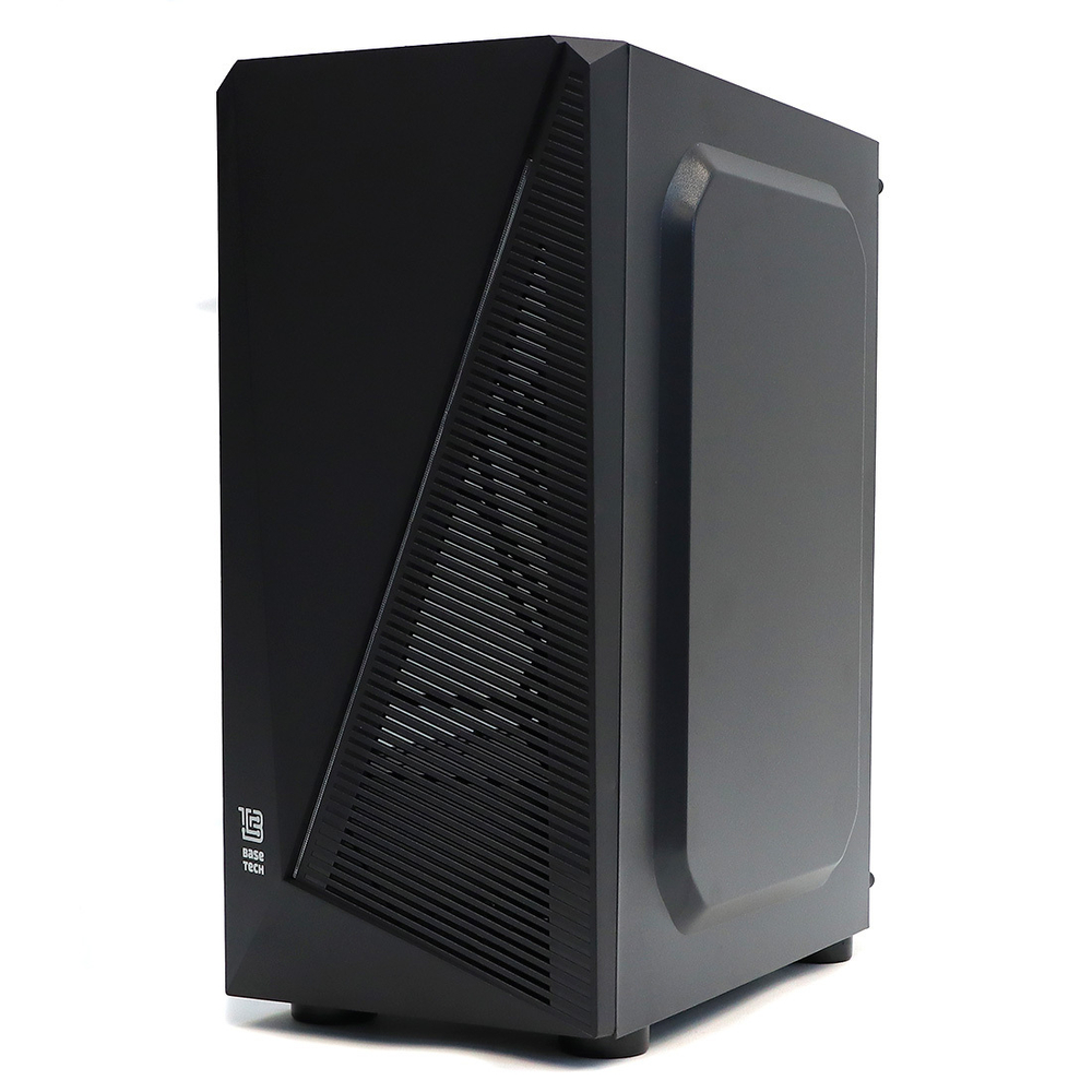 Корпус BaseTech eXtreme GFX-01, Без БП, ATX, RGB, чёрный, 1xRGB FAN, 2xUSB2, 1xUSB3, бок: закалённое стекло (BT-GFX-01-RGB)