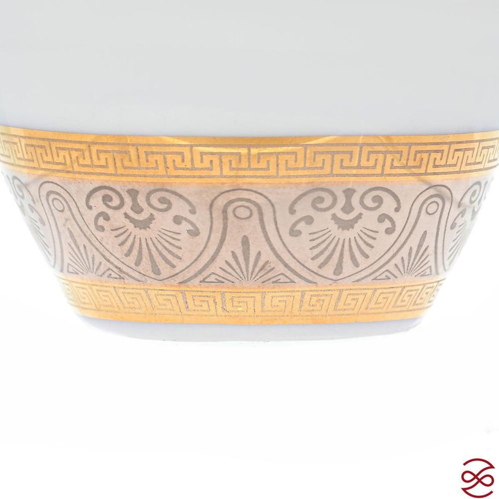 Солонка Thun Опал Широкий кант платина золото 7см