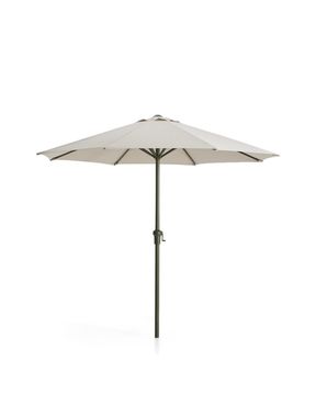 Бежевый зонт Milna с зеленой стальной конструкцией, диаметр 300 см