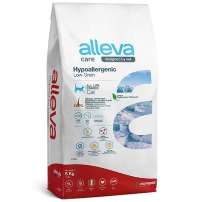 Корм для кошек Аллева Кэр Гипоаллердженик Alleva Care Cat Hypoallergenic Low Grain низкозерновой для снижения пищевой непереносимости к определенным ингредиентам,5 кг