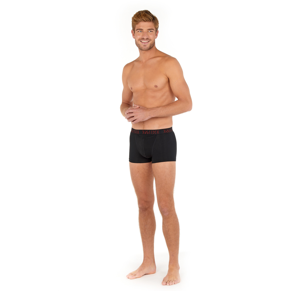 Мужские трусы боксеры набор из 2-х штук (красные,черные) HOM BOXERLINES #2 Boxer Briefs HO1 2p 400405_40D045