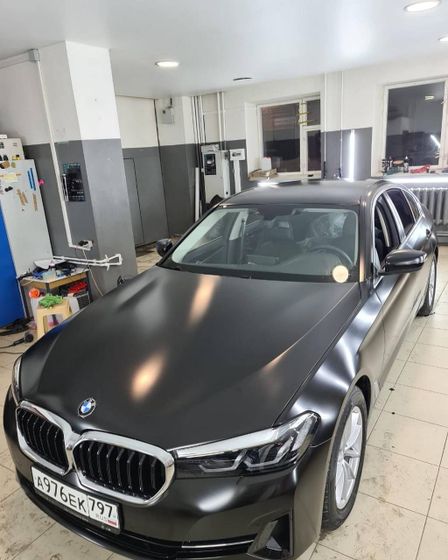 Пленка черный сатин Metal Flash Midnight Black Carbins 12 погонных метров