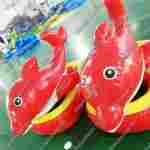 Надувной водный аттракцион "Красный дельфин" 2*1,3*0,6 м