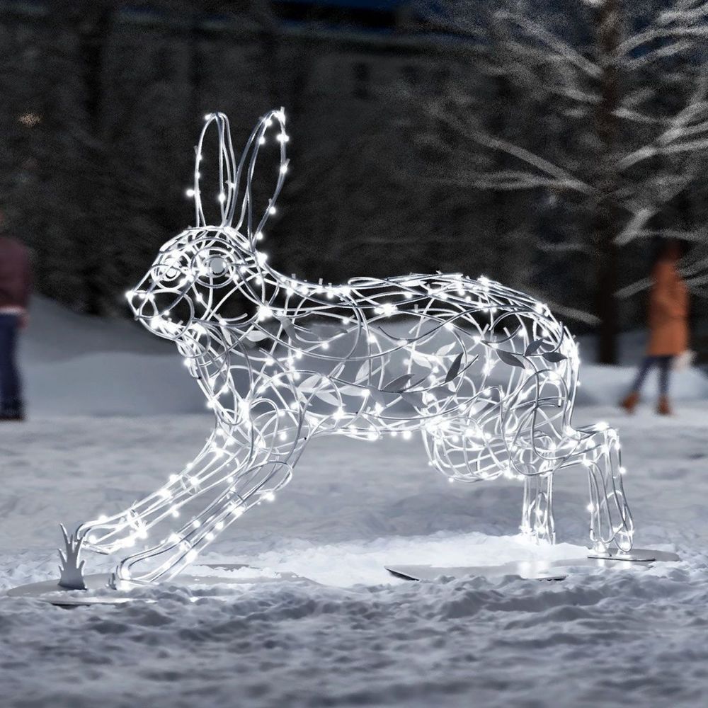 Светодиодная фигура "Заяц бегущий"