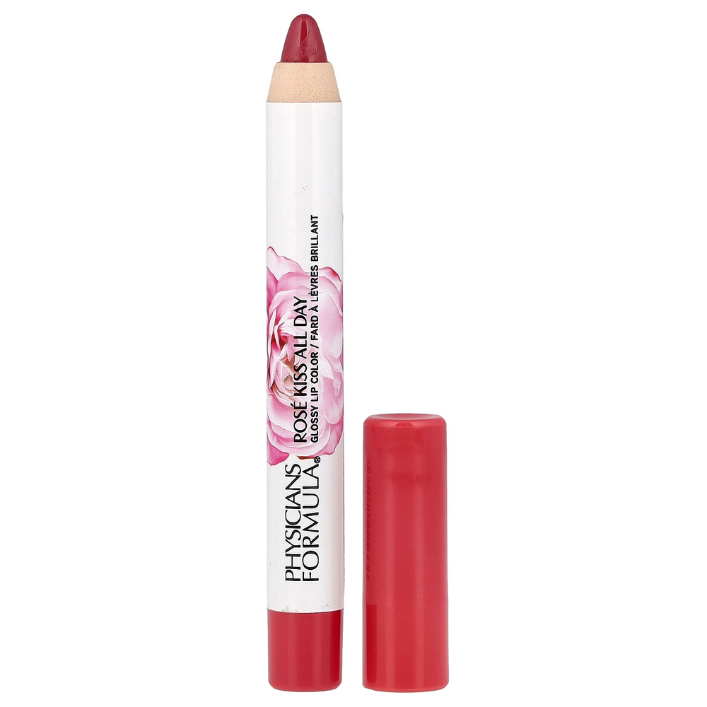 Physicians Formula, Rosé Kiss All Day, глянцевая губная помада, 1711506 розово-лиловый, 4,3 г (0,15 унции)