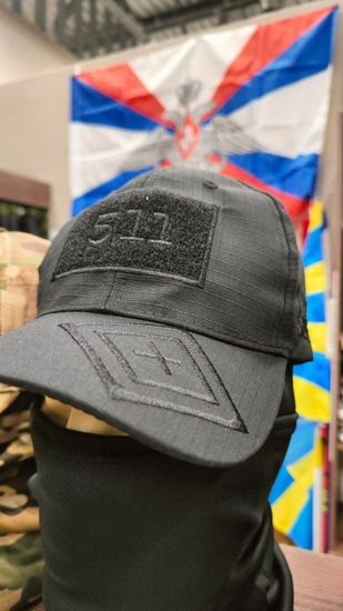 Бейсболка 5.11 Tactical с символикой «чёрный крест» (черный)