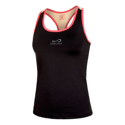 Женская теннисная майка Endless Flow Tank Top Women - Black, Orange