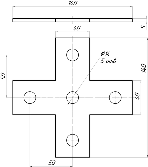 Пластина соединительная X-образная ZT-PX 41