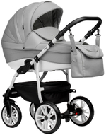 Детская коляска Indigo Indigo Special New 3 в 1 с автокреслом Avionaut Cosmo Beige Is04 серая кожа