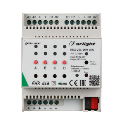 INTELLIGENT ARLIGHT Диммер KNX-204-DIM-DIN (12-48V, 8x0.35/4x0.7/2x1A) (IARL, IP20 Пластик, 2 года) 025660