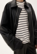 Кожаная куртка, чёрный