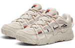 FILA Barricade shock absorption, non-slip, wear-resistant, breathable, wrapping, low-cut retro basketball shoes, women's oatmeal color