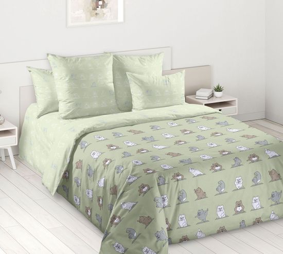 Полуторный комплект постельного белья Намасте поплин