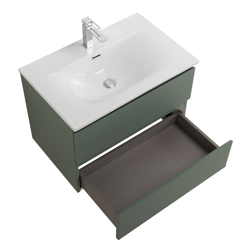 Тумба с раковиной подвесная BelBagno KRAFT-700-2C-SO-VO Еловый матовый, раковина белая BB-8099-70