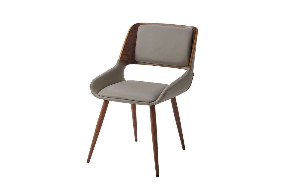 Стул JY1869 серый PU#047/орех/металл