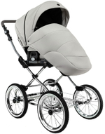 Детская коляска Roan Bass Next Classic d14 2.0 3 в 1 с автокреслом Pituso Santiso Pro Black BSNC/94/2 Marzipan/Black/руч.Cappuccino