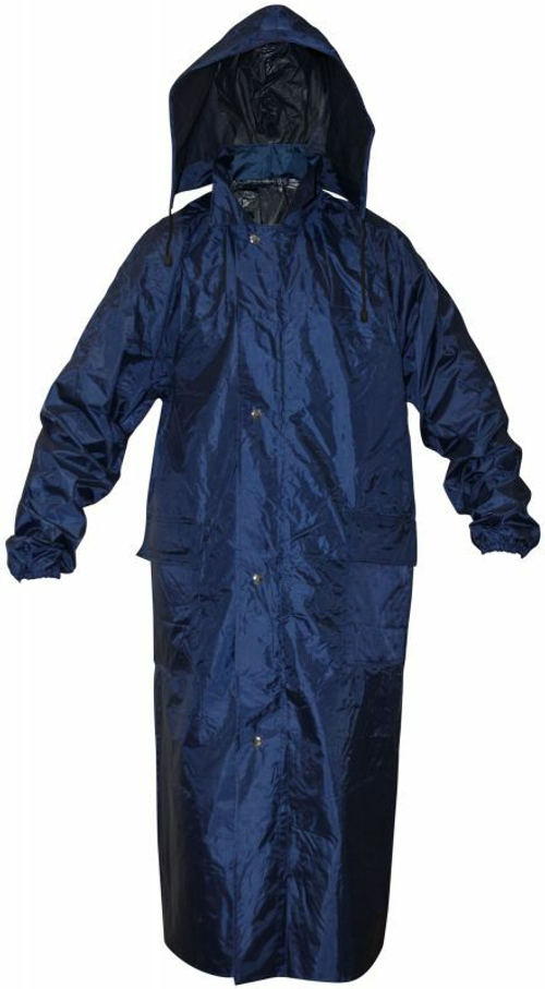 Дождевик-плащ, нейлон+ПВХ, усиленный, синий/зеленый, р-р L (52-54), "Мастер", FIT, 12170 ---