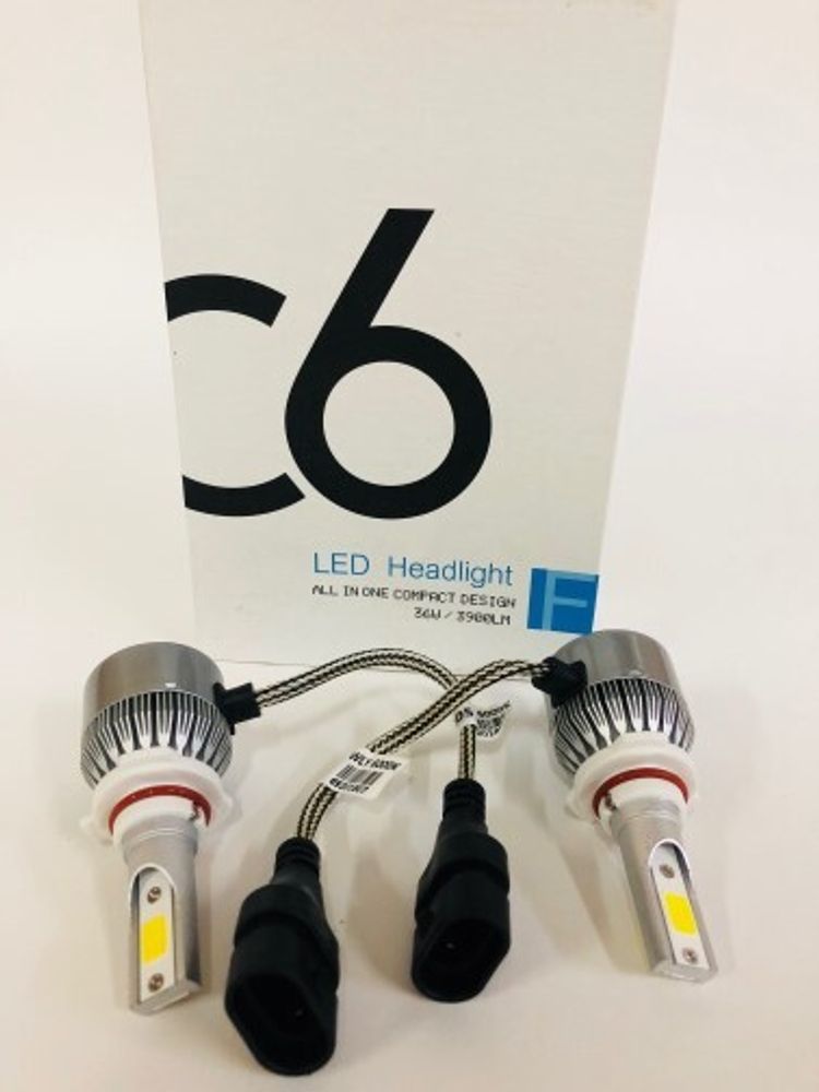 Лампа HB3 (9005) 12V LED 36W/3800LM 6000K 2 шт (со встр. вентилятором) (C6)