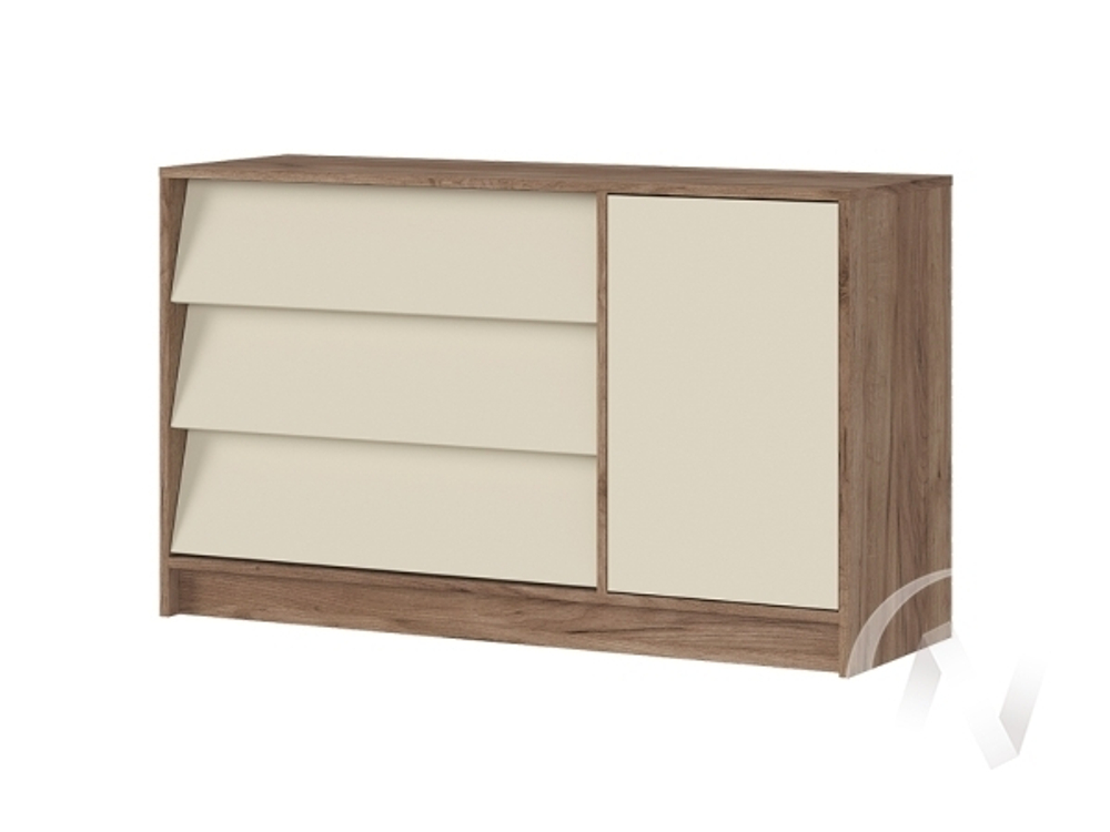 Комод 1200 КМ 01 МС Рейн (дуб крафт табачный/кашемир)