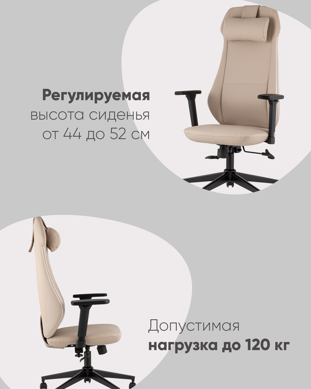 Кресло руководителя TopChairs Trophey бежевый