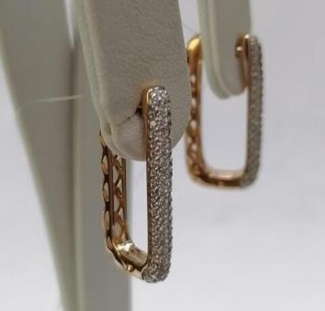 Серьги из золота с фианитами