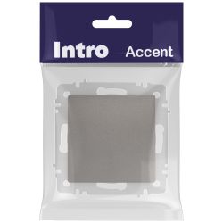 Выключатель Intro Accent 6-101-09 10А-250В, IP20, СУ, AL/CU, титан | Intro