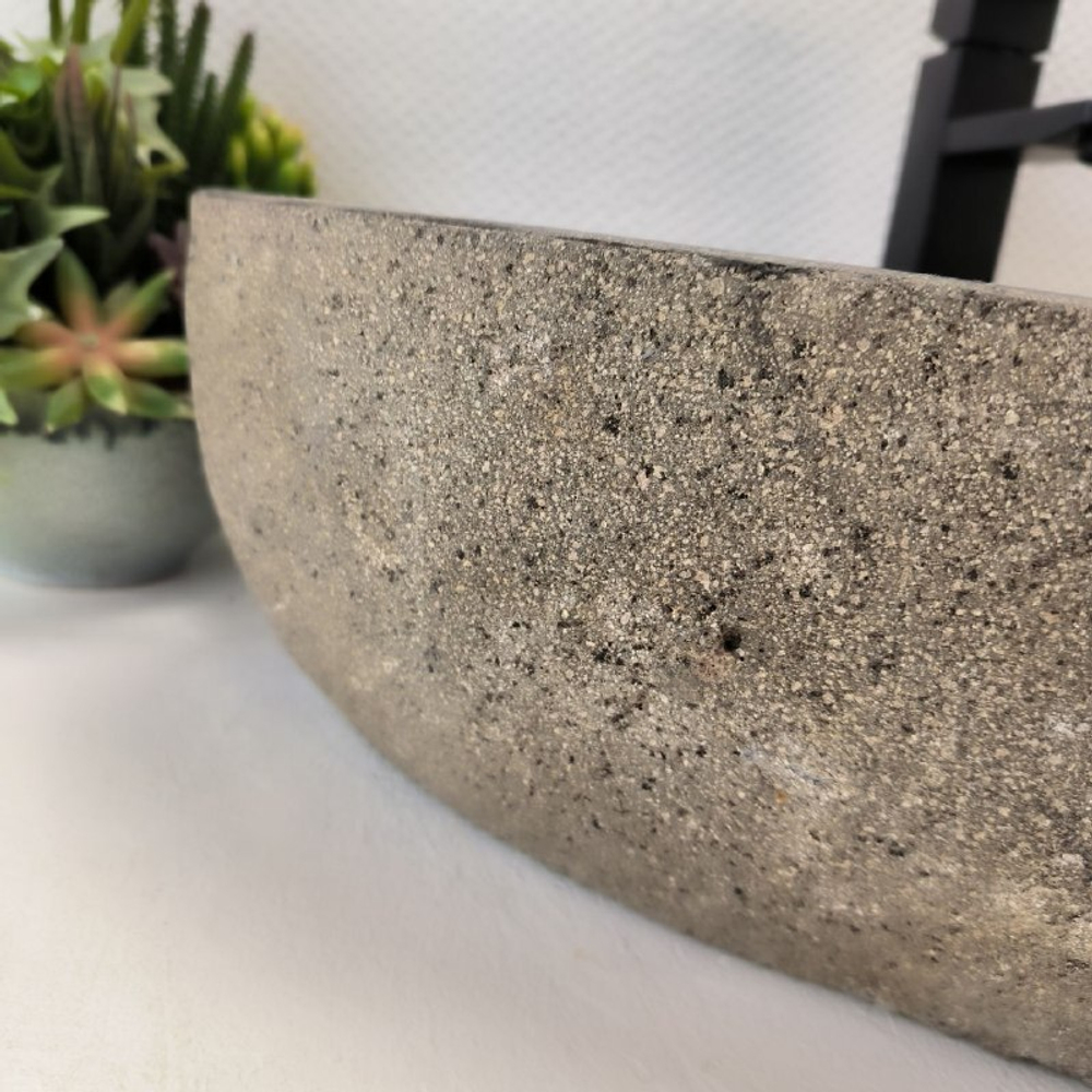 Раковина из речного камня RS-63545 (63*37*16) 0124