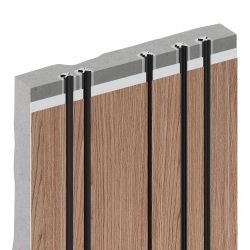 Теневой профиль разделительный анодированный черный, 3000x10x10 мм