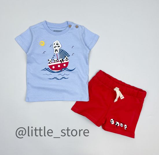 Комплект "Веселая компания" голубой/красный