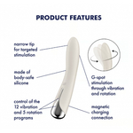 Вибратор с функцией вращения Satisfyer Spinning Vibe 1 бежевый