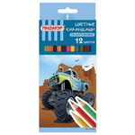 Карандаши 12цв."Джип" пласт, зат, (Пифагор)