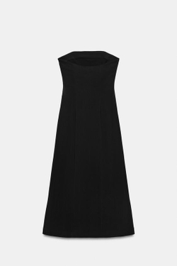 ZARA ПЛАТЬЕ БЕЗ БРЕТЕЛЕЙ — ZW COLLECTION, ЧЕРНЫЙ