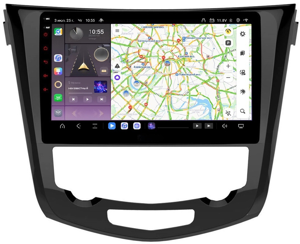 Магнитола для Nissan X-Trail T32, Qashqai J11 2014-2022 (поддержка автопарковки) - Carmedia OL-1668 QLed, Android 13, TS20, CarPlay, SIM-слот