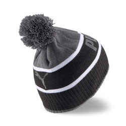 Шапка спортивная PUMA Pom Beanie, 02403901, черно-серый