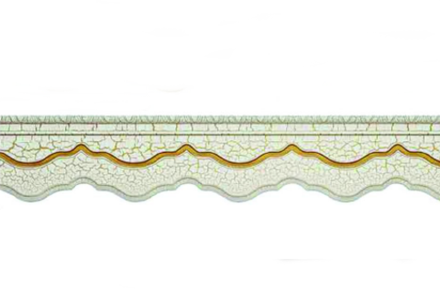 Планка багетная деревянная Сицилия арт. 344, цвет антик 4 (ширина 12,8 см)