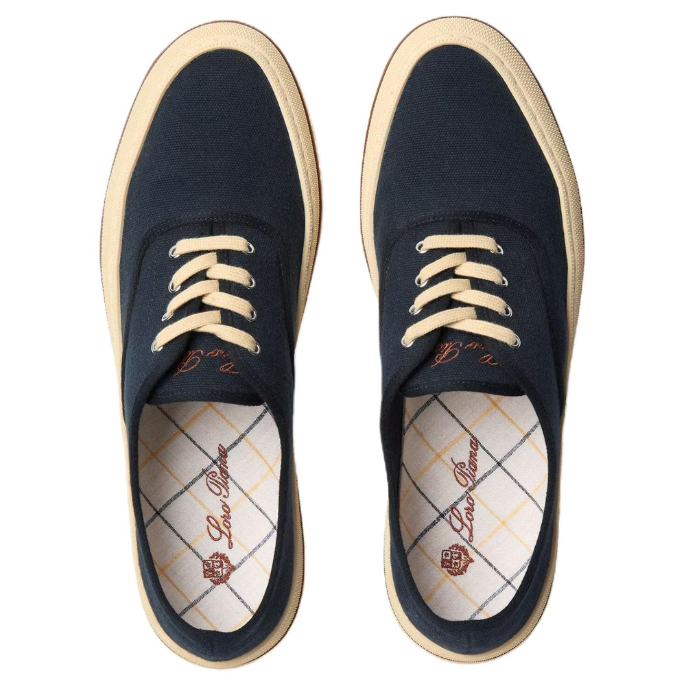 Loro Piana Canvas Shoes Women"s Low top Navy
