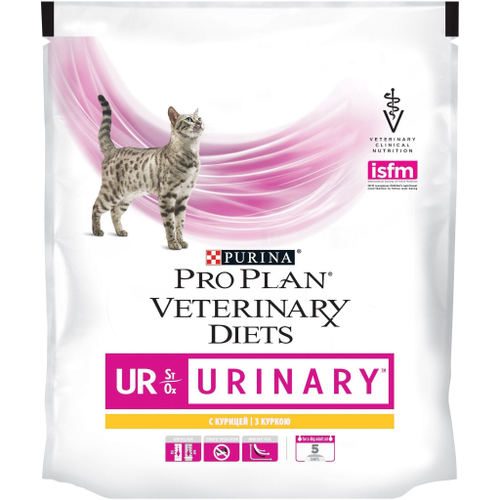 Сухой корм Pro Plan Veterinary Diets UR Urinary  для кошек при мочекаменной болезни, курица, 350 г