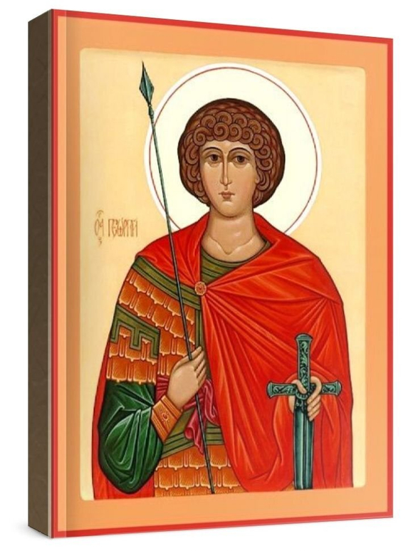 Георгий Победоносец (рукописная икона)