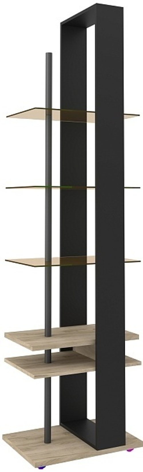 Oslo 25 Гостиная Стеллаж дуб серый Craft-черный Глазов