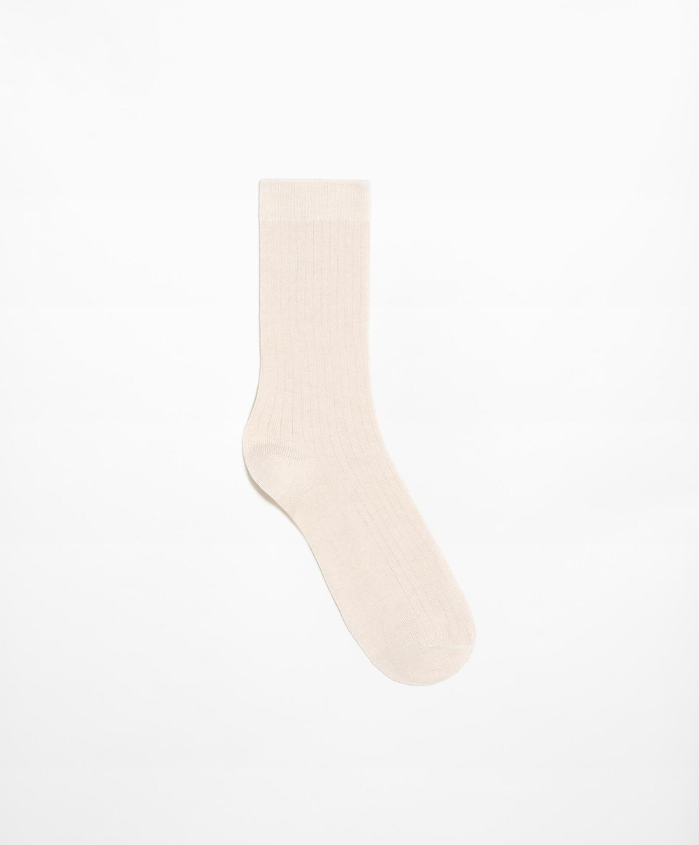Oysho Классические носки из модала и кашемира, экрю