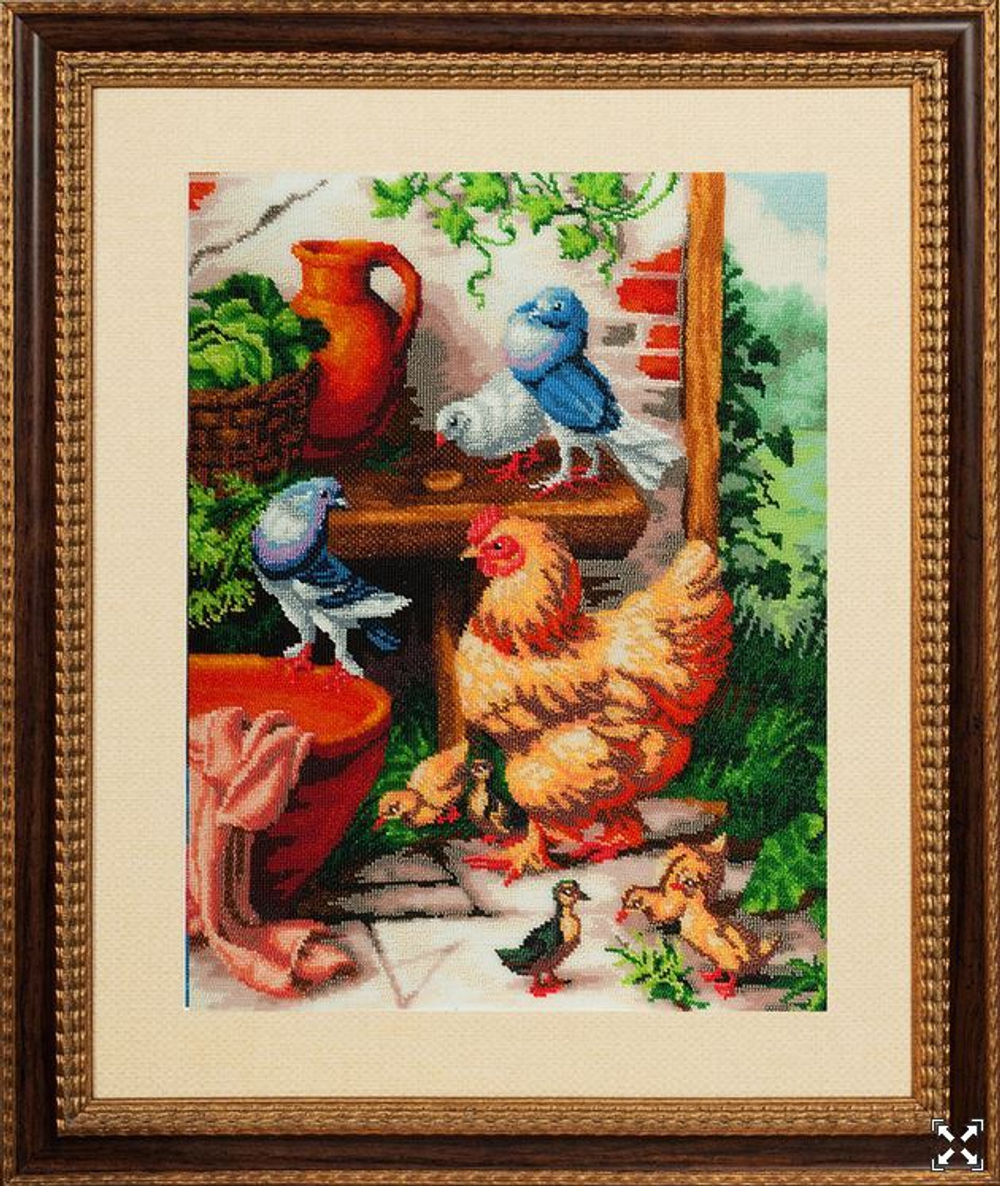 "Птичий дворик"-ЛМ-006 вышивка