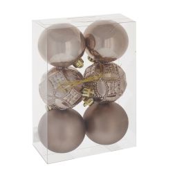 GAEM Набор из 6шт Украшение новогоднее Шар "Карнавал красок", D6 см