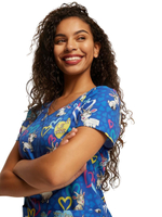 Футболка медицинская женская Dickies DK852, принт "Meow", серый, XS