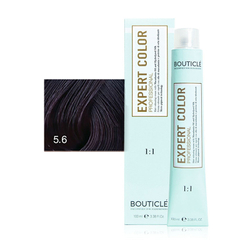 Профессиональный перманентный крем-краситель для волос Bouticle Expert Color Hair Color Cream цвет 5.6 светлый шатен фиолетовый, 100 мл.
