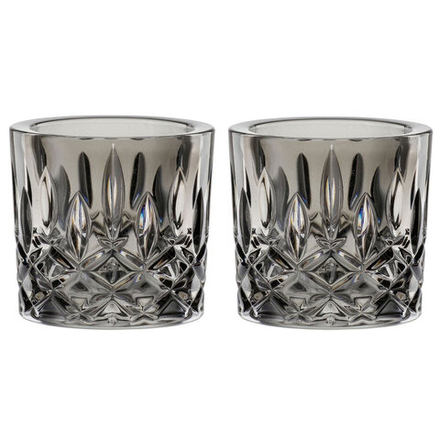 NOBLESSE - Набор подсвечников 2 шт. серый H=66мм, D=71мм