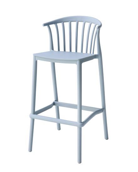 Стул полубарный Campo пластик голубой
