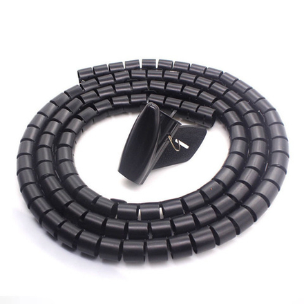 Пластиковый спиральный рукав для кабеля Ripo диаметр 20 мм (2 м) и инструмент ST-20 черн