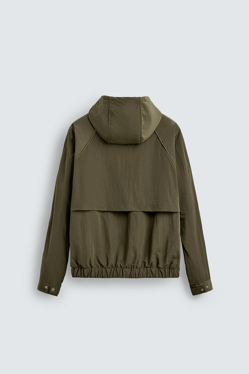 ZARA ЛЕГКАЯ НЕПРОМОКАЕМАЯ КУРТКА ИЗ ВЫСОКОТЕХНОЛОГИЧНОЙ ТКАНИ, ХАКИ